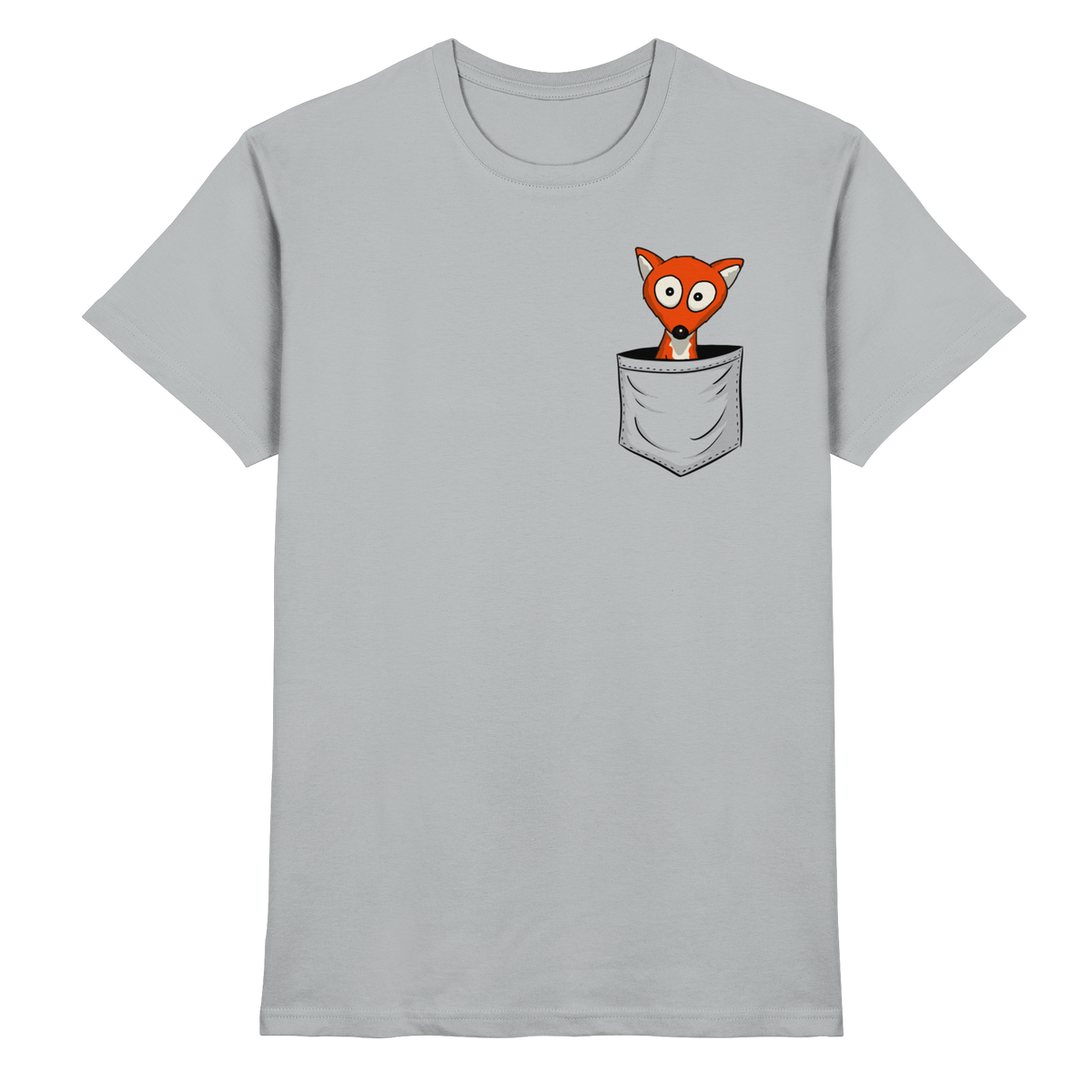 Fuchs in der Brusttasche | Taschen-Fuchs - Premium Shirt
