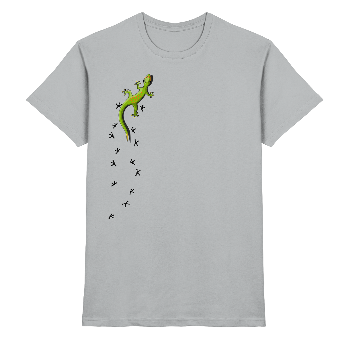 Kletternder Gecko mit Spuren - Premium Shirt