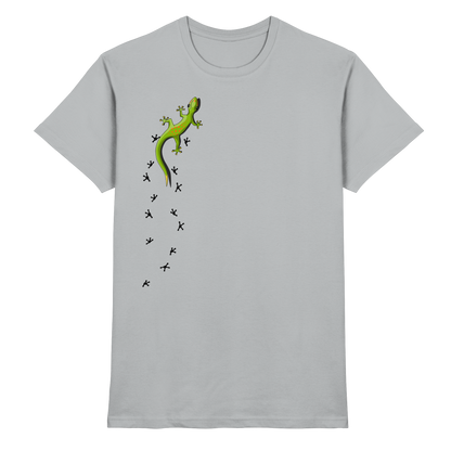 Kletternder Gecko mit Spuren - Premium Shirt