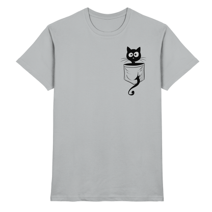 Schwarze Katze in der Tasche - Premium Shirt