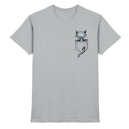 Verrückte Katze in Deiner Brust-Tasche - Premium Shirt