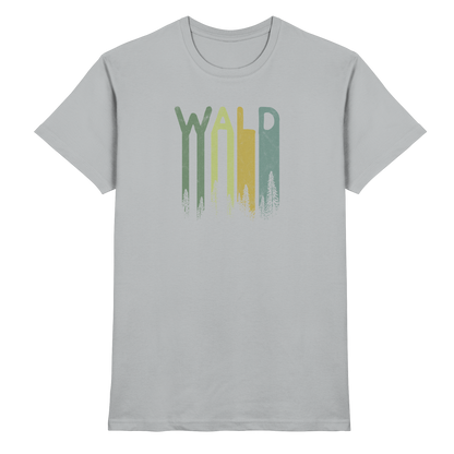 Wald Retro Forst Schriftzug - Premium Shirt