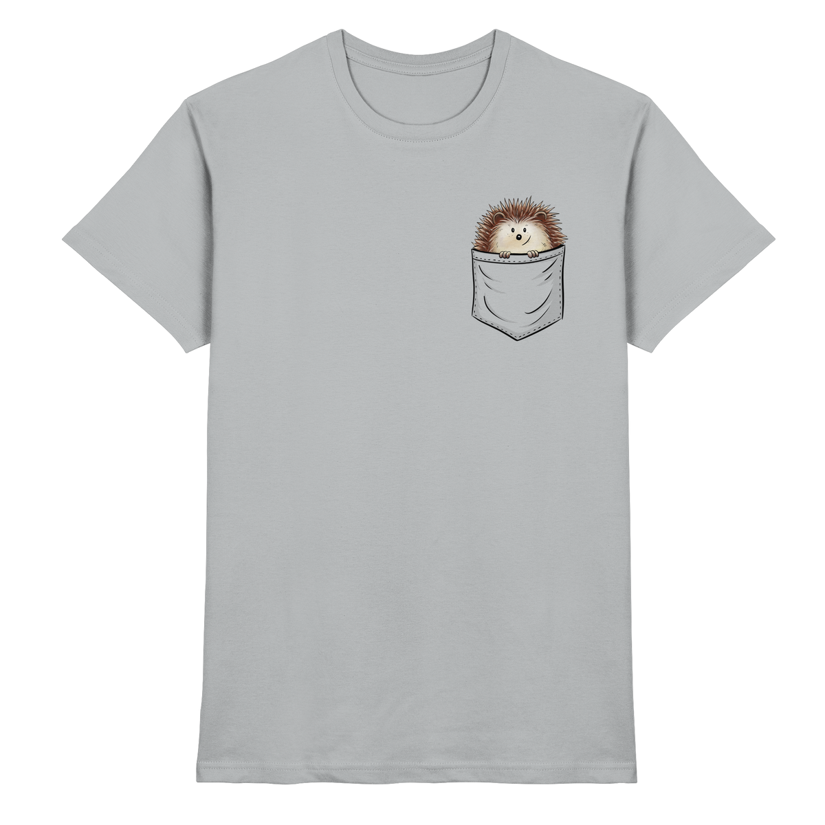 Lustiger Igel in Deiner Brust-Tasche - Premium Shirt