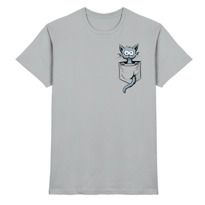 Verrückte Katze in Deiner Brust-Tasche - Premium Shirt