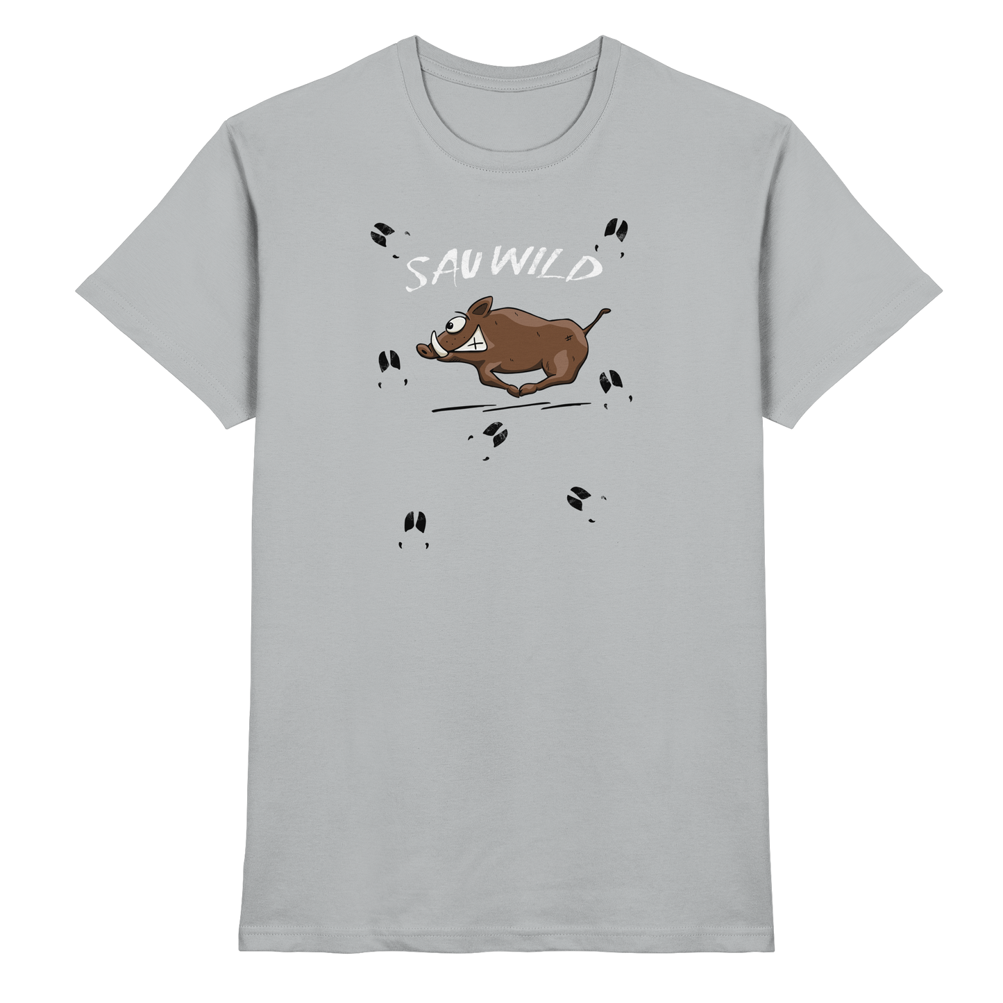 Sauwild wilde Sau | Wildschwein Keiler - Premium Shirt