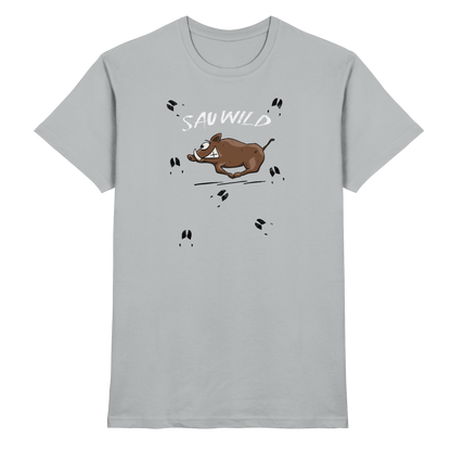 Sauwild wilde Sau | Wildschwein Keiler - Premium Shirt