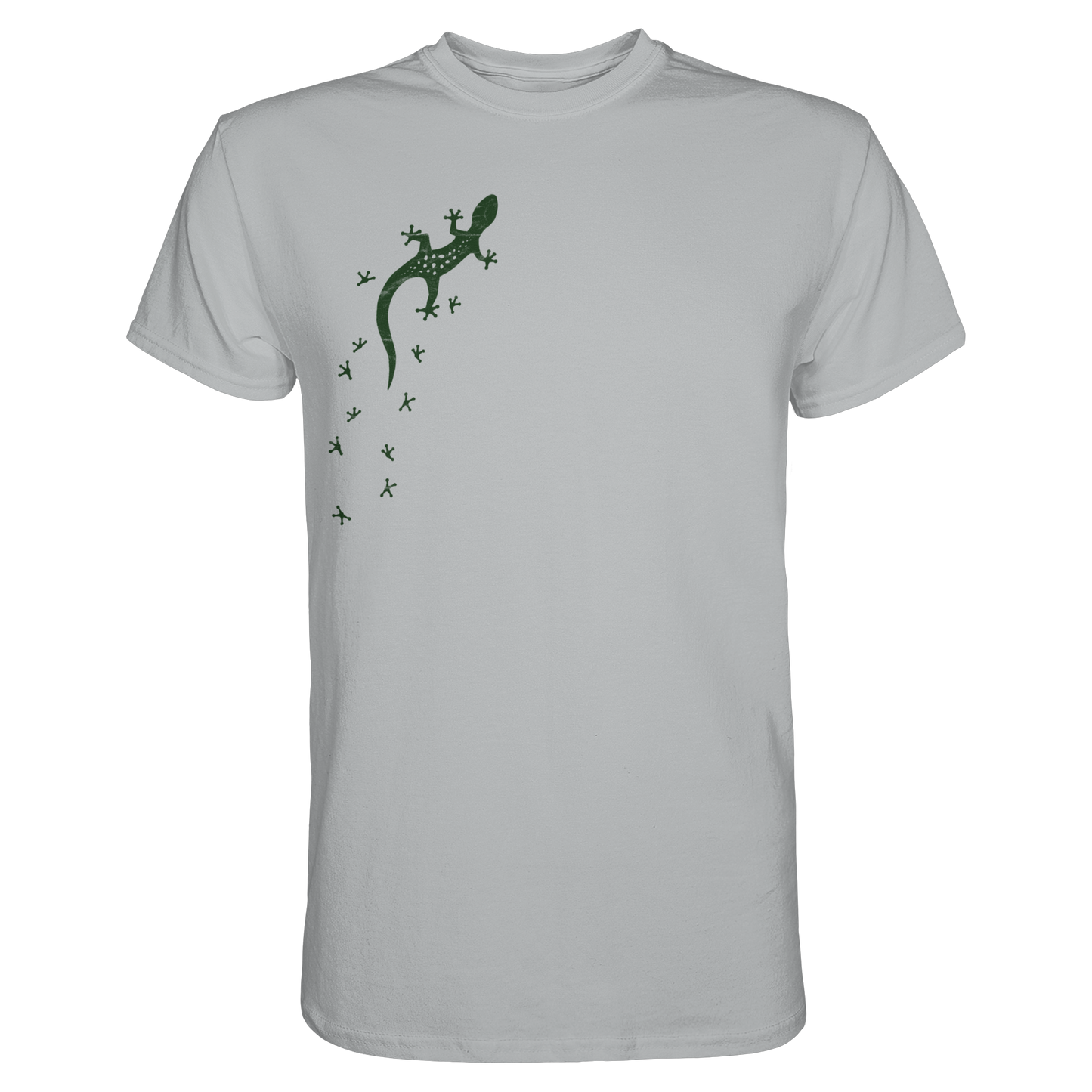 Gecko Eidechse Silhouette dunkel - Premium Shirt