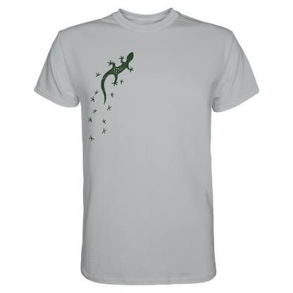 Gecko Eidechse Silhouette dunkel - Premium Shirt