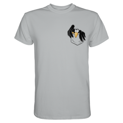 Kleiner Rabe | schwarze Krähe In Tasche - Premium Shirt