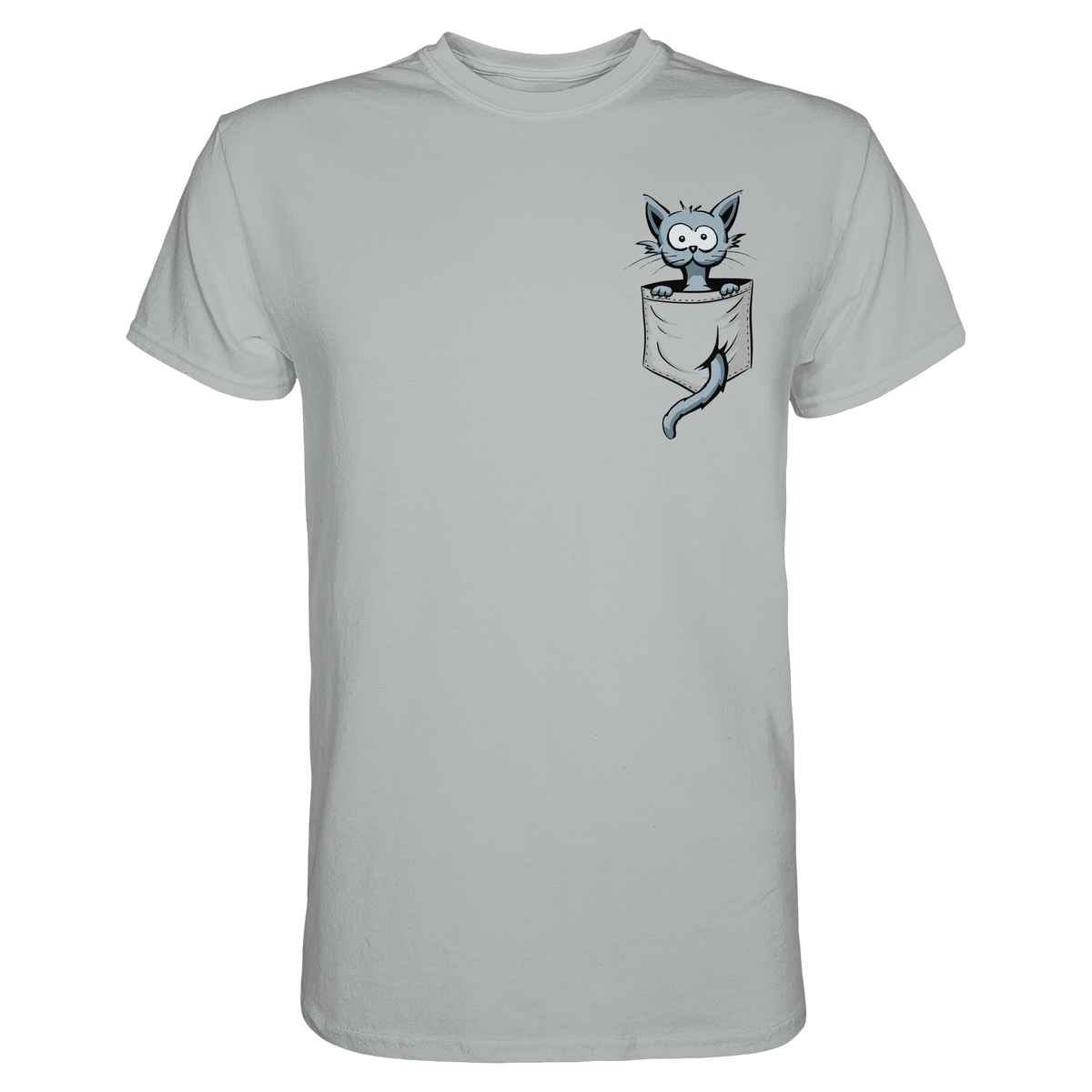 Verrückte Katze in Deiner Brust-Tasche - Premium Shirt