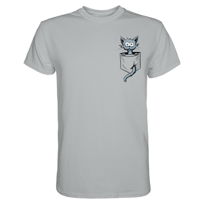 Verrückte Katze in Deiner Brust-Tasche - Premium Shirt