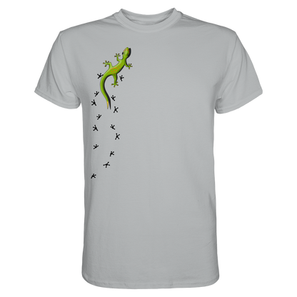 Kletternder Gecko mit Spuren - Premium Shirt