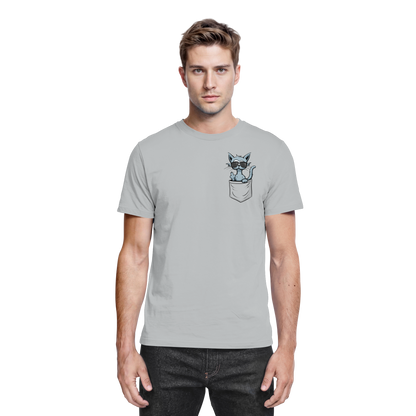 "Fuck Off" Mittelfinger Katze in der Tasche - Premium Shirt