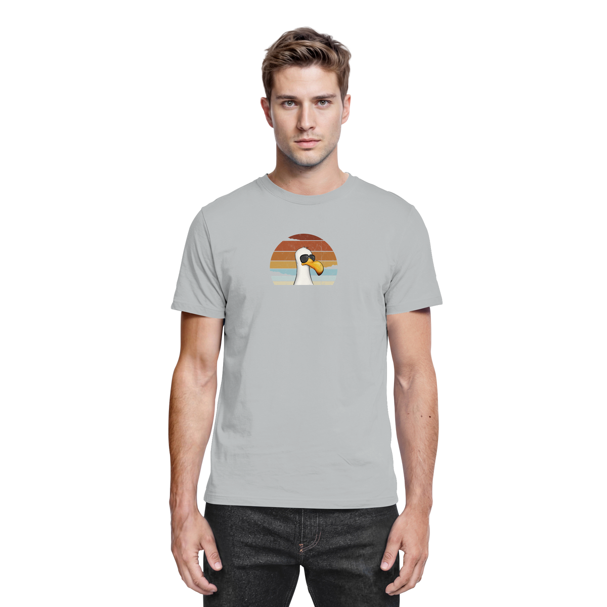Cool lässige Retro Möwe - Premium Shirt