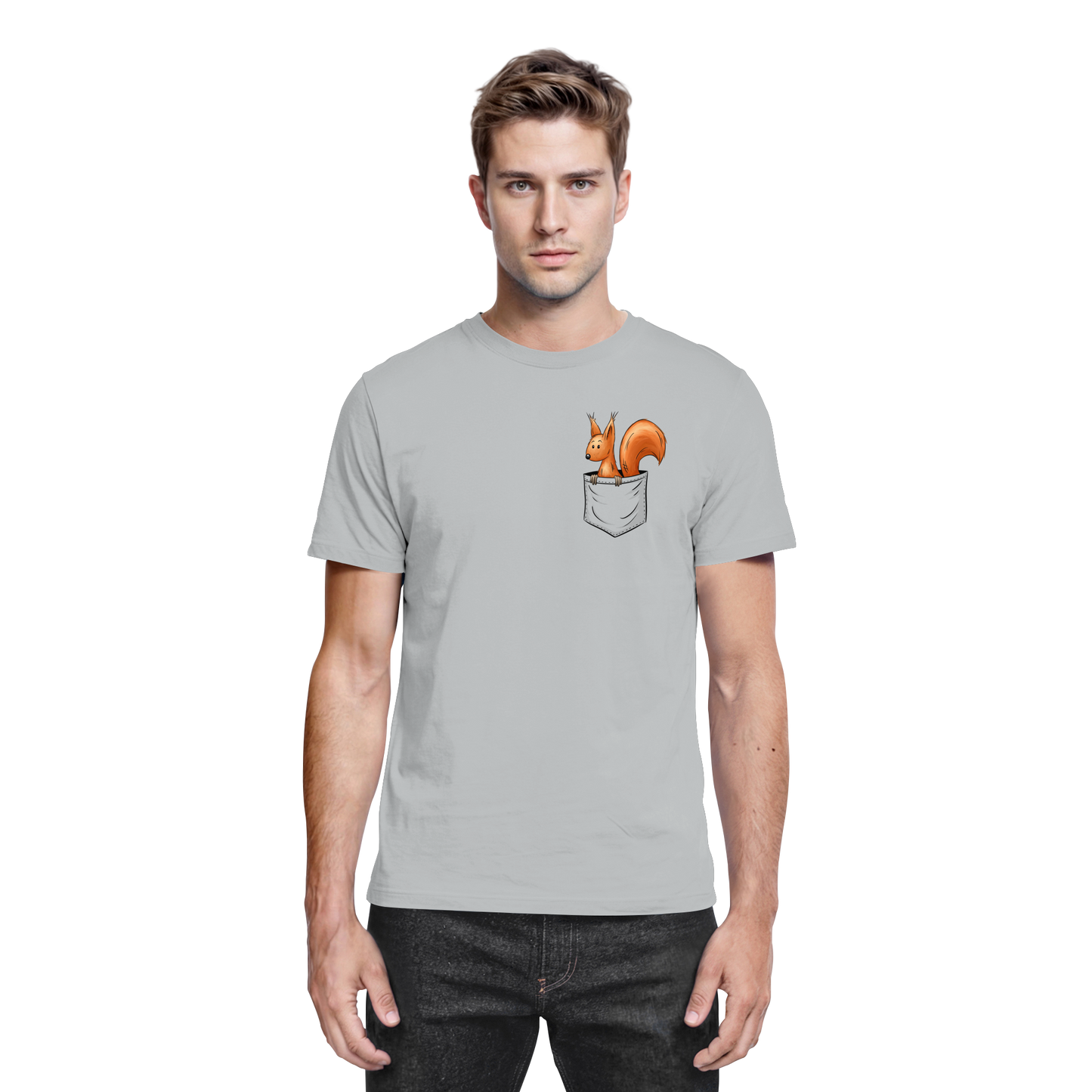 Lässiges Eichhörnchen In Tasche - Premium Shirt