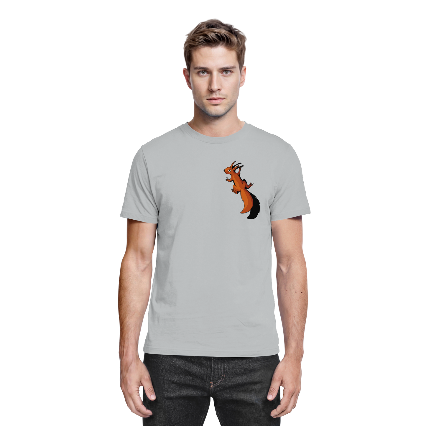 Süßes Eichhörnchen klettert - Premium Shirt