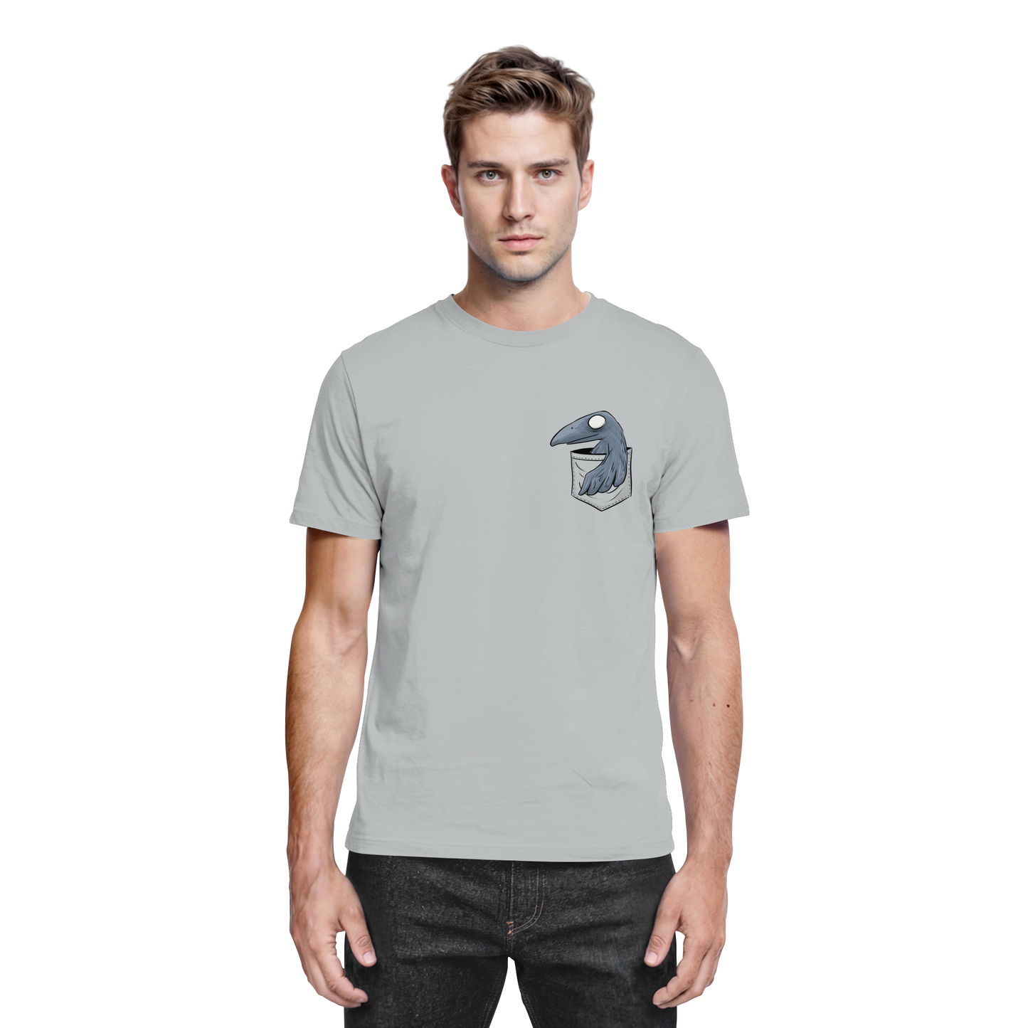 Grufti Rabe Krähe in der Tasche - Premium Shirt