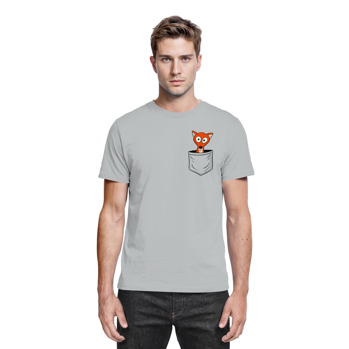 Fuchs in der Brusttasche | Taschen-Fuchs - Premium Shirt