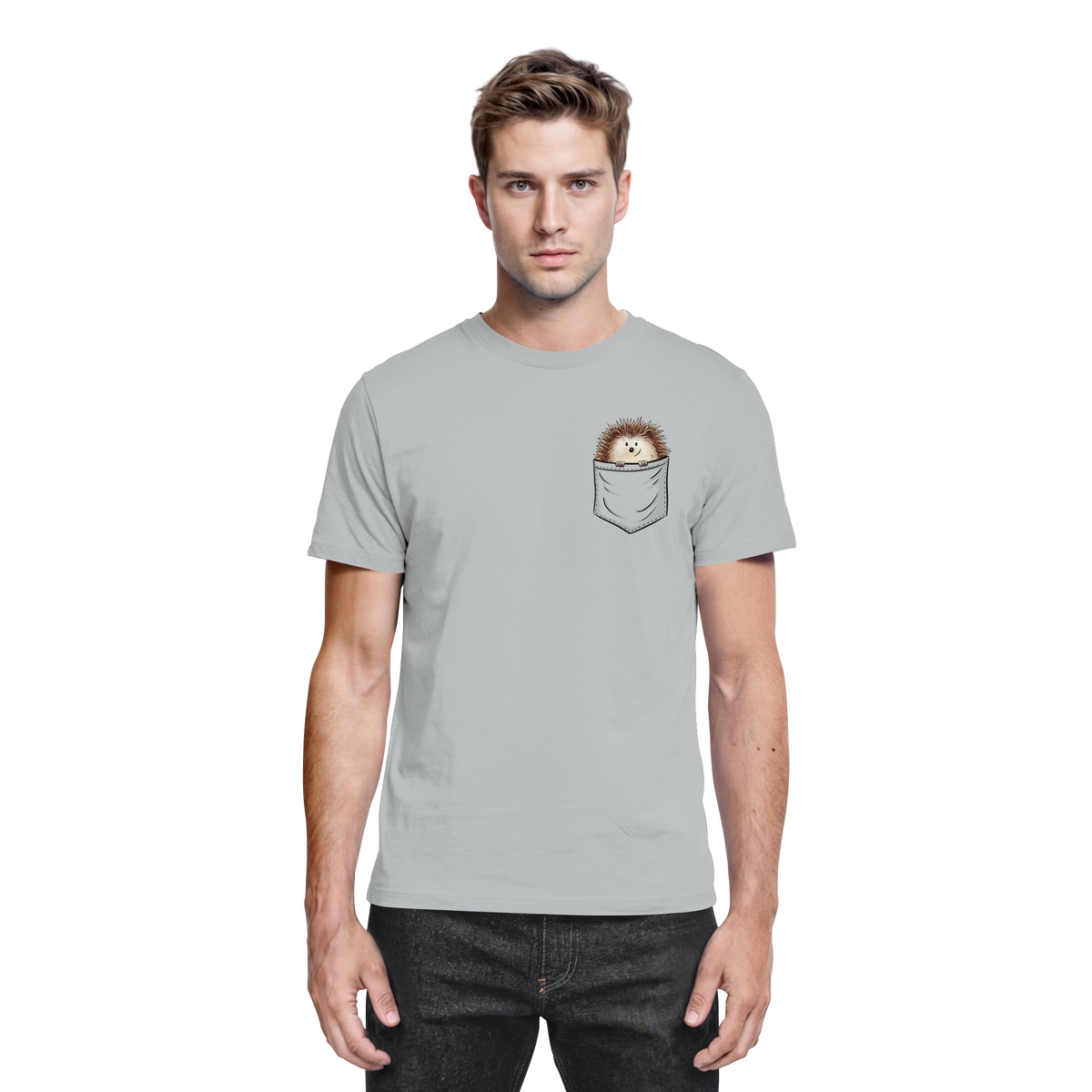 Lustiger Igel in Deiner Brust-Tasche - Premium Shirt