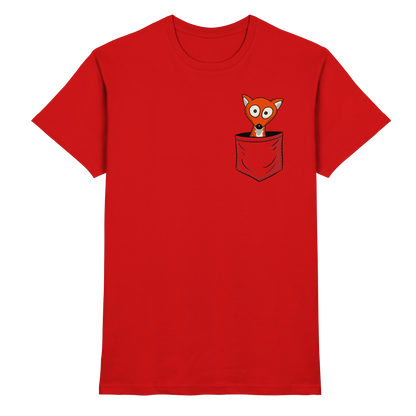 Fuchs in der Brusttasche | Taschen-Fuchs - Premium Shirt