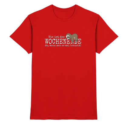 Kawaii Faultier Wochenende - Premium Shirt