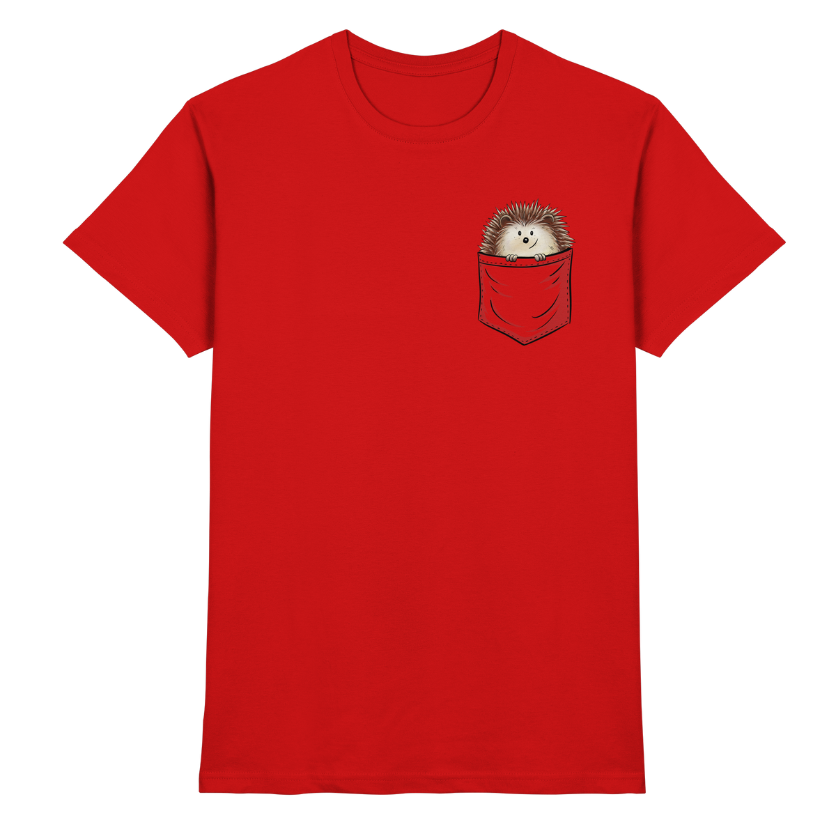 Lustiger Igel in Deiner Brust-Tasche - Premium Shirt