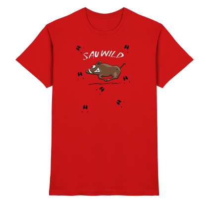 Sauwild wilde Sau | Wildschwein Keiler - Premium Shirt