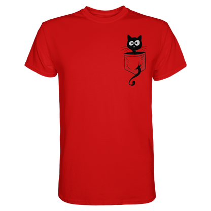 Schwarze Katze in der Tasche - Premium Shirt