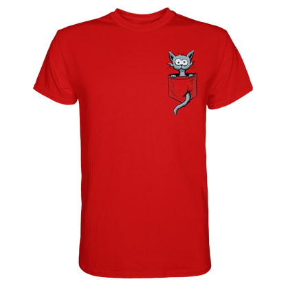 Verrückte Katze in Deiner Brust-Tasche - Premium Shirt
