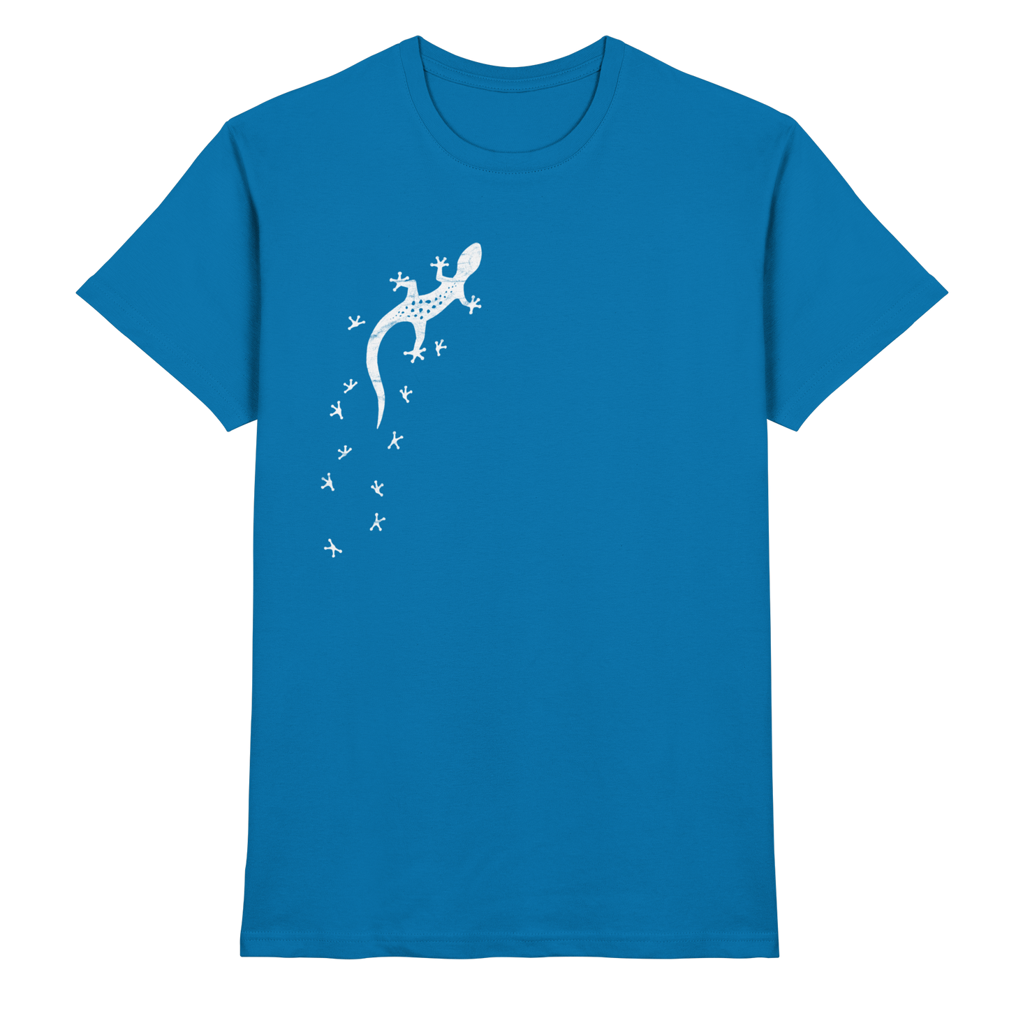 Gecko Eidechse Silhouette hell - Premium Shirt