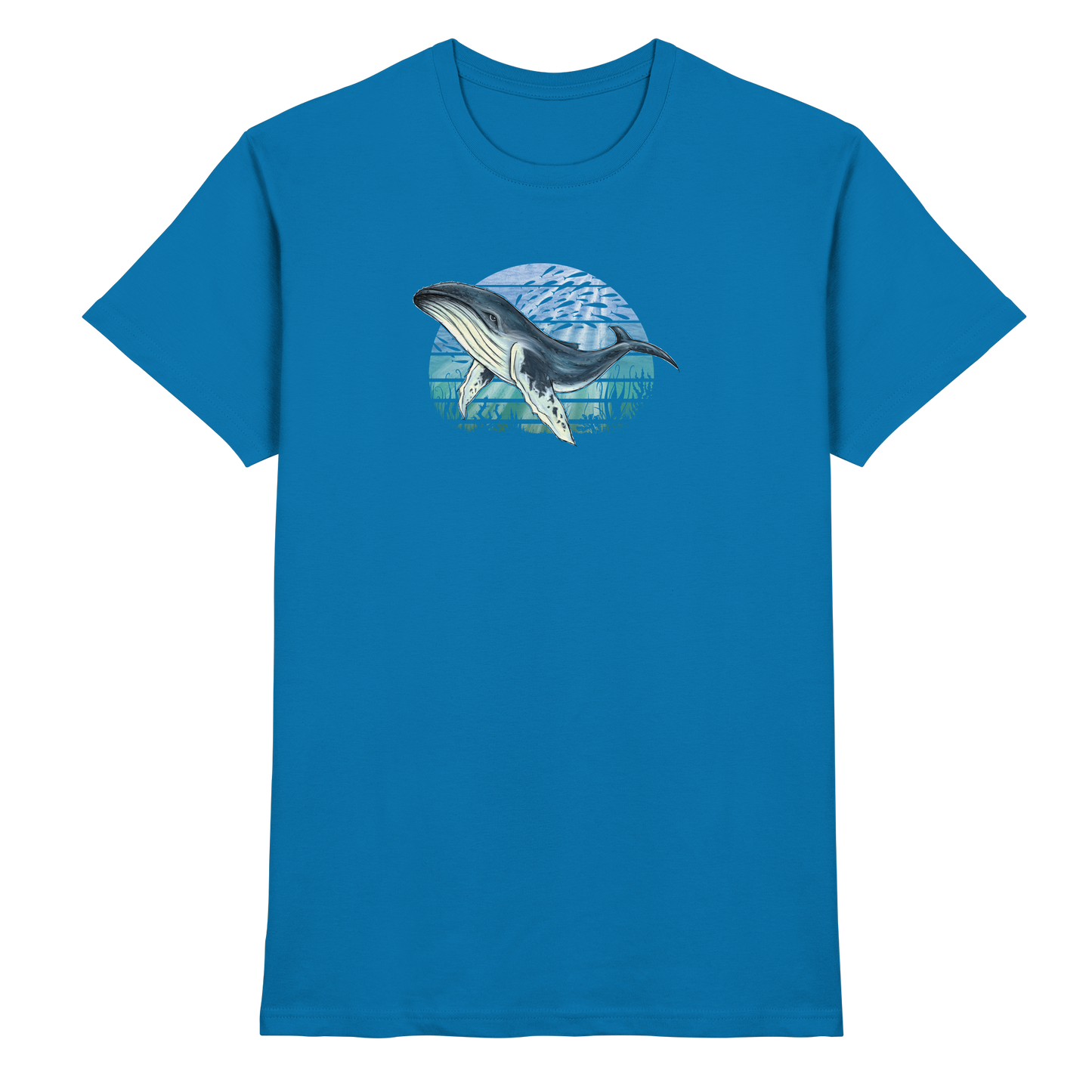 Retro Unterwasser Buckelwal - Premium Shirt