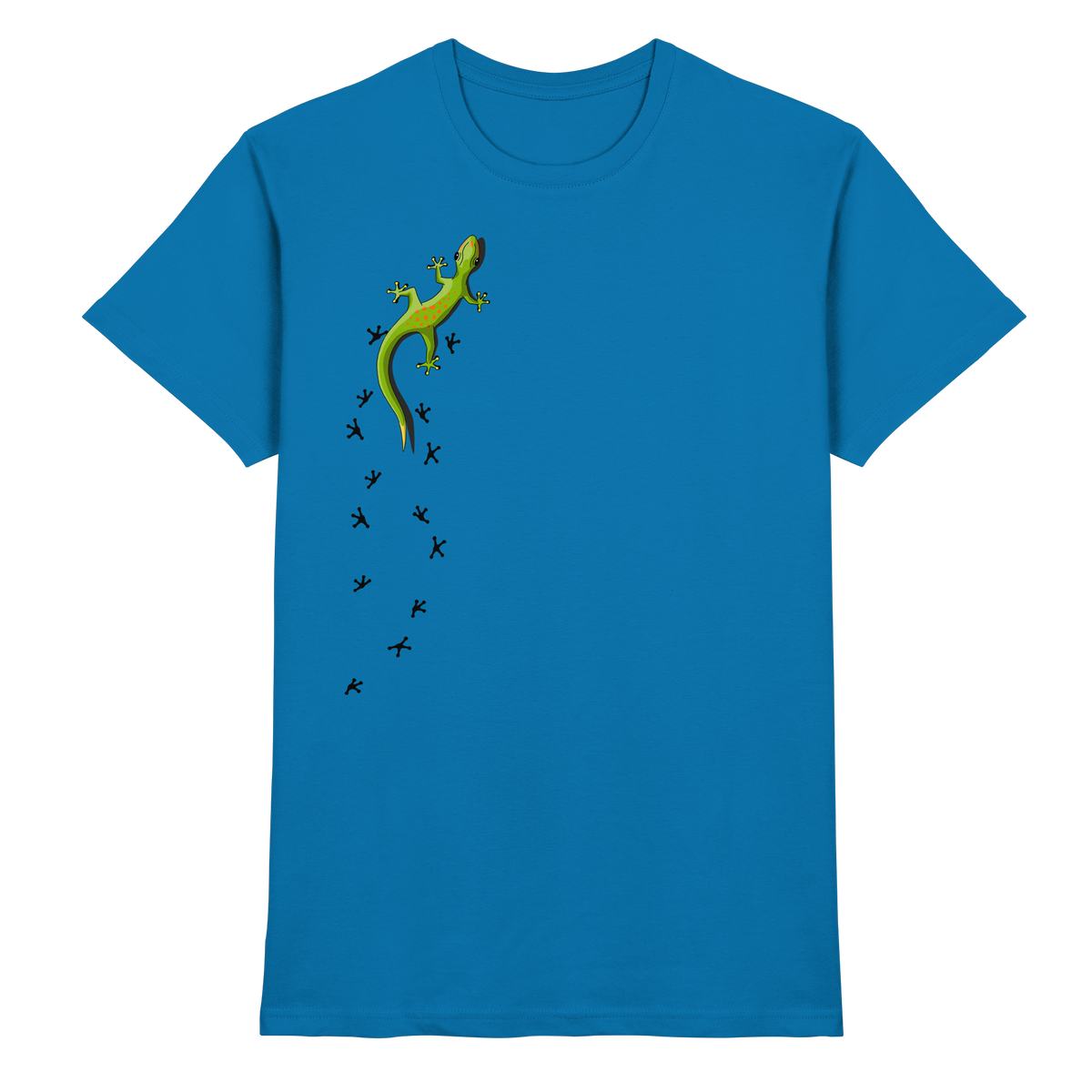 Kletternder Gecko mit Spuren - Premium Shirt
