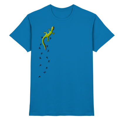 Kletternder Gecko mit Spuren - Premium Shirt