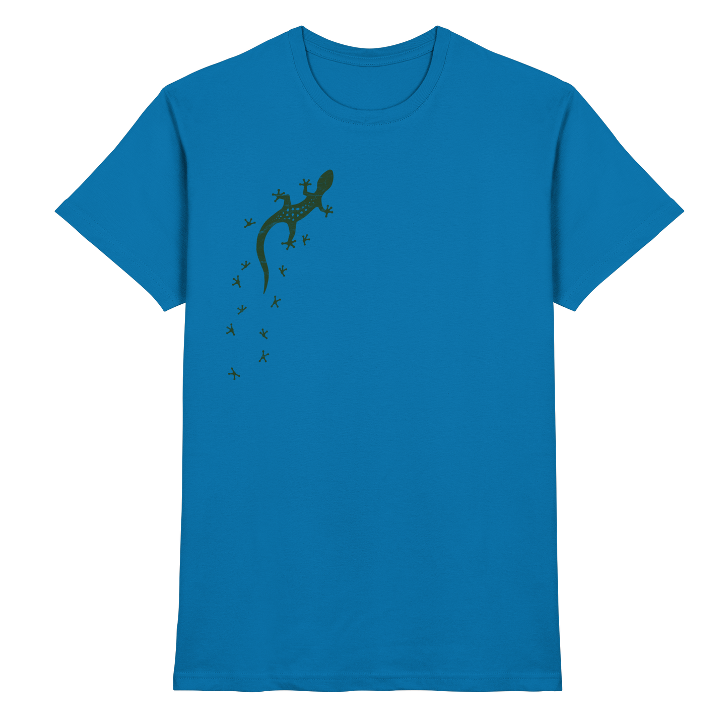 Gecko Eidechse Silhouette dunkel - Premium Shirt