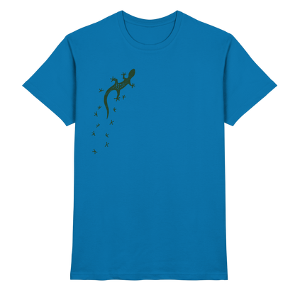 Gecko Eidechse Silhouette dunkel - Premium Shirt