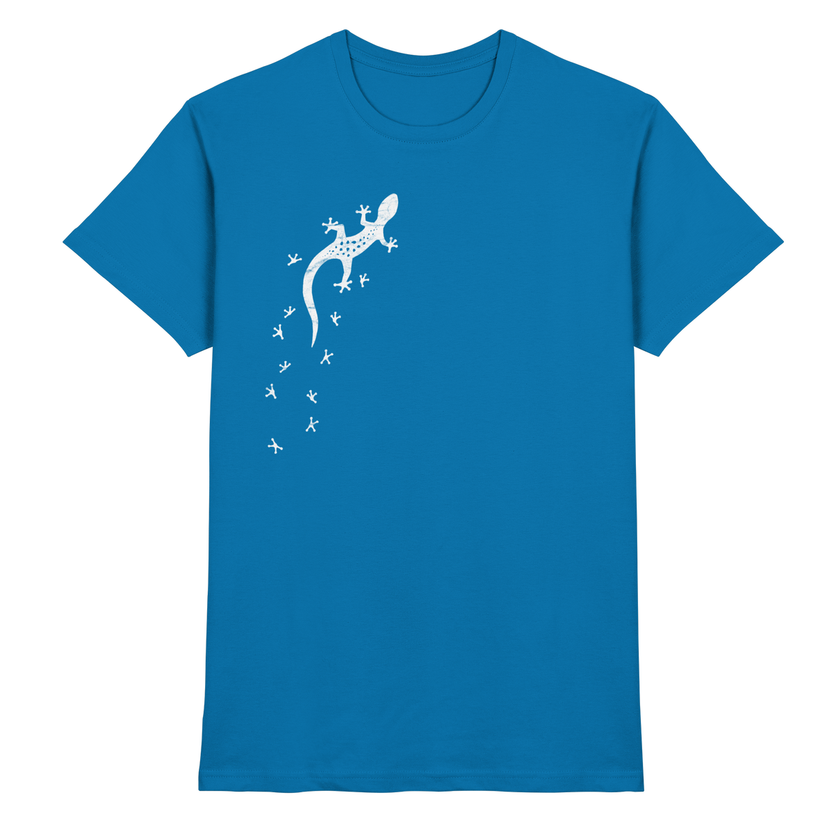 Gecko Eidechse Silhouette hell - Premium Shirt