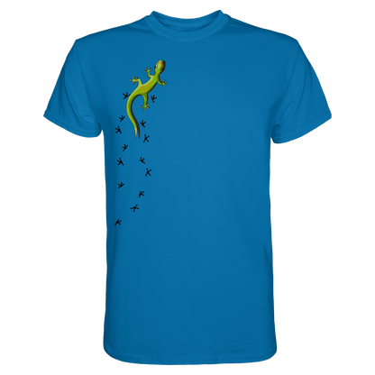 Kletternder Gecko mit Spuren - Premium Shirt