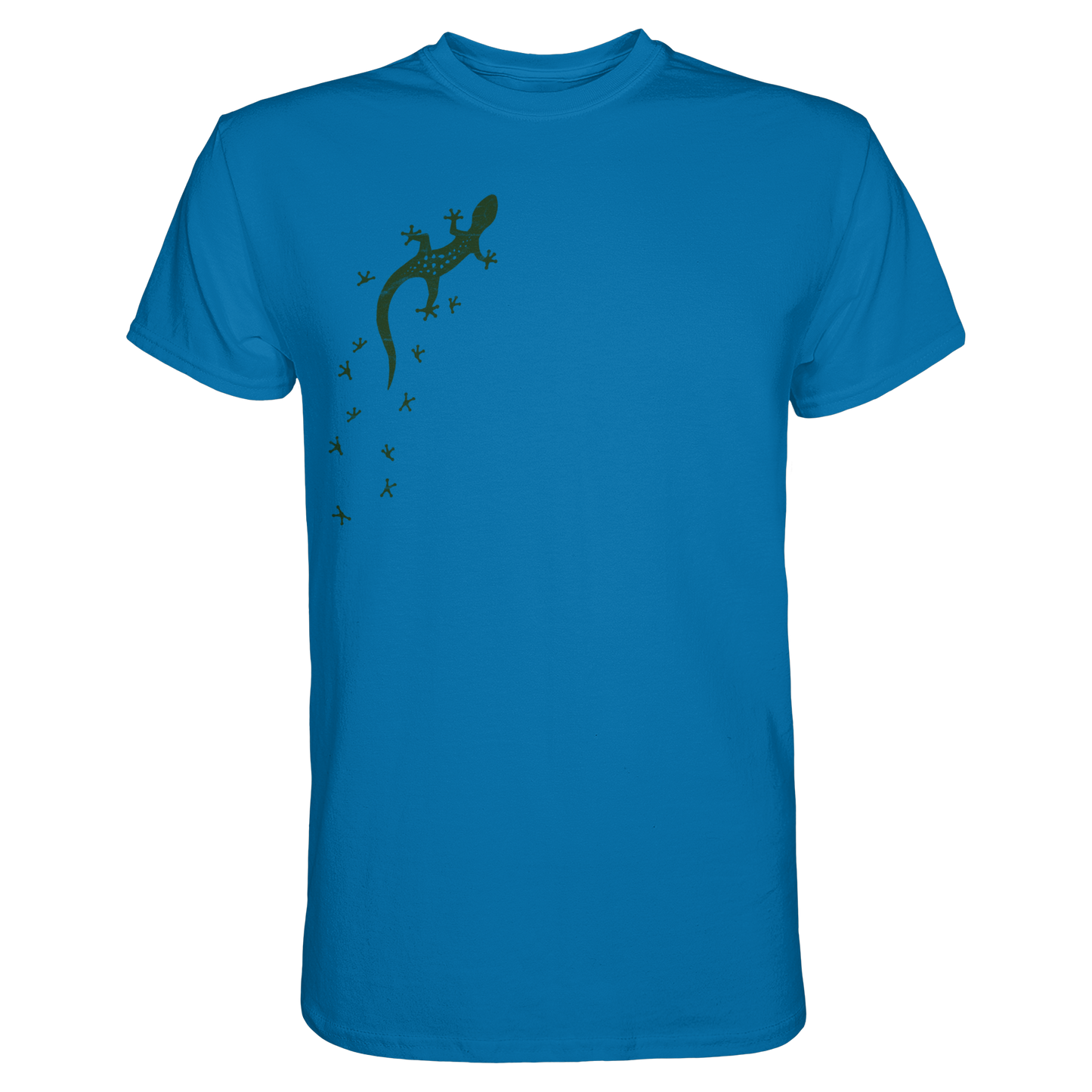Gecko Eidechse Silhouette dunkel - Premium Shirt