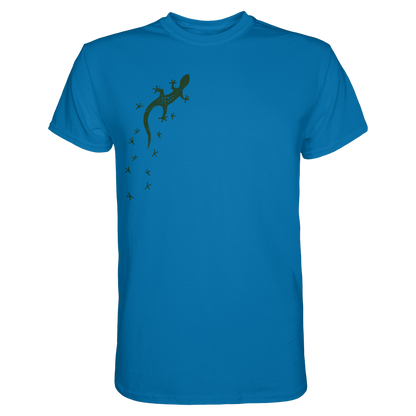 Gecko Eidechse Silhouette dunkel - Premium Shirt