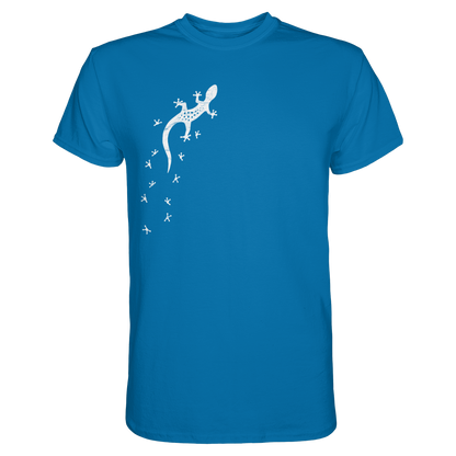 Gecko Eidechse Silhouette hell - Premium Shirt