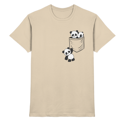 Kawaii Pandas in der Tasche - Premium Shirt