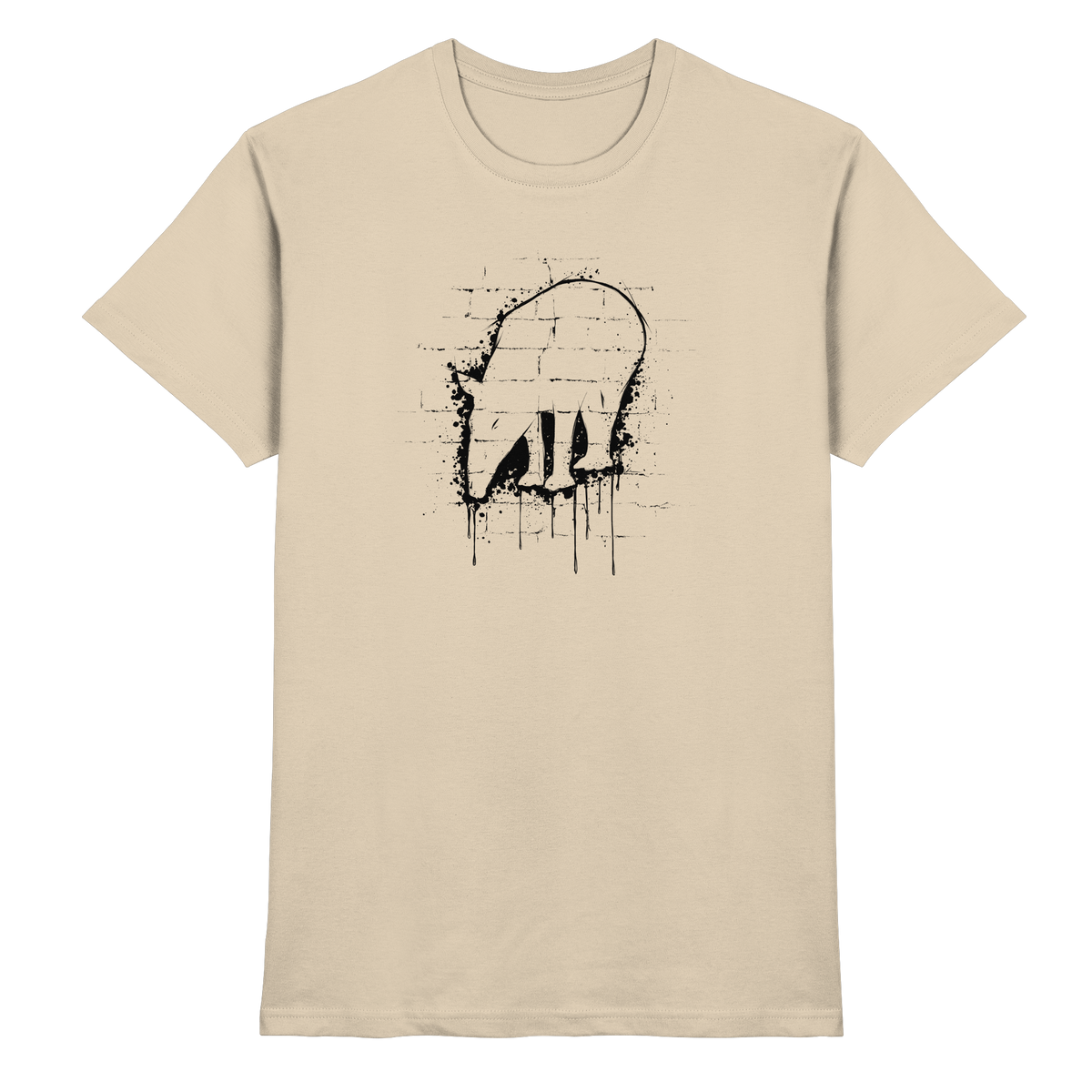 Urban Street Art Tapir Silhouette - Premium Shirt