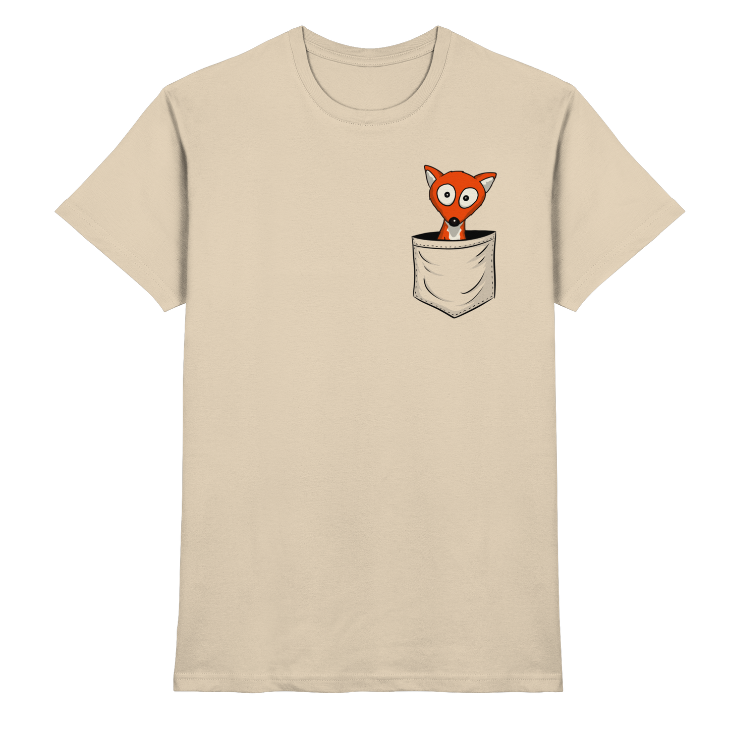 Fuchs in der Brusttasche | Taschen-Fuchs - Premium Shirt