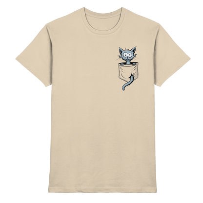 Verrückte Katze in Deiner Brust-Tasche - Premium Shirt