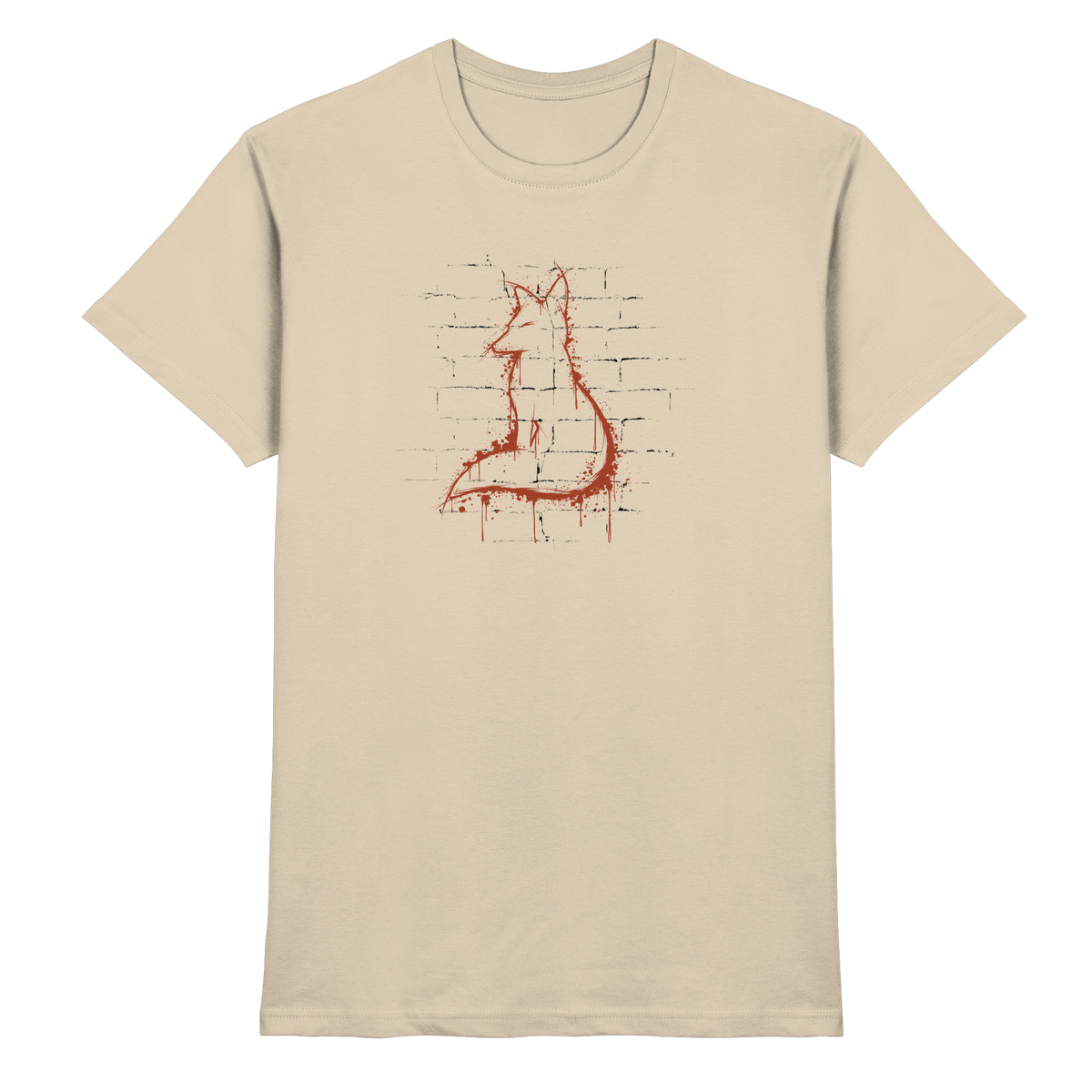 Street Art Fuchs Silhouette - Premium Shirt