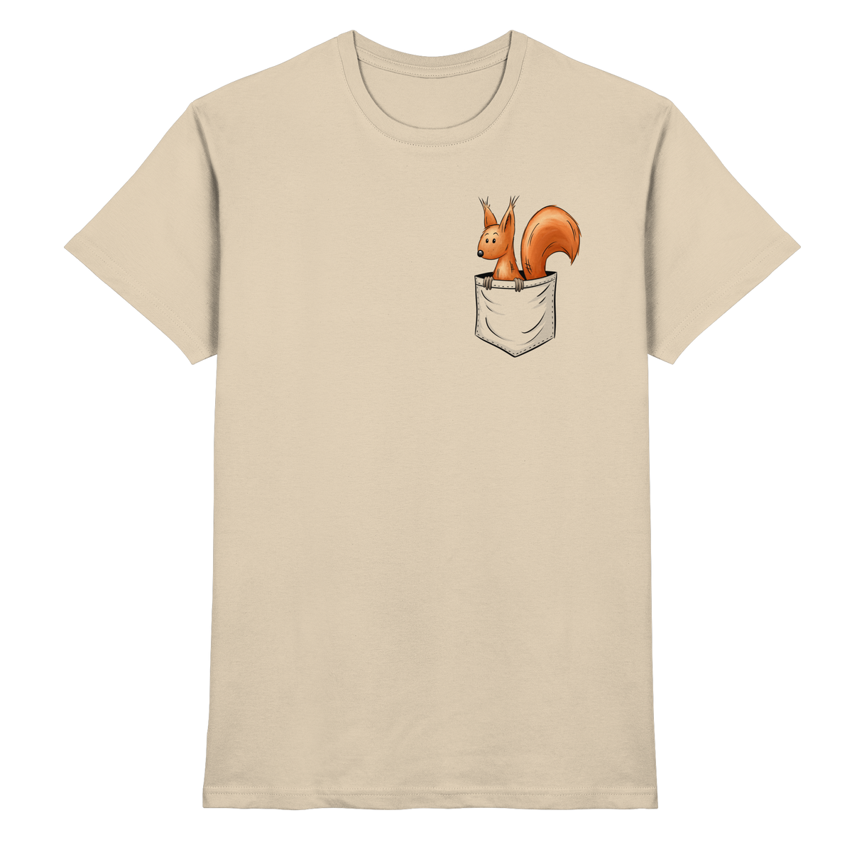 Lässiges Eichhörnchen In Tasche - Premium Shirt