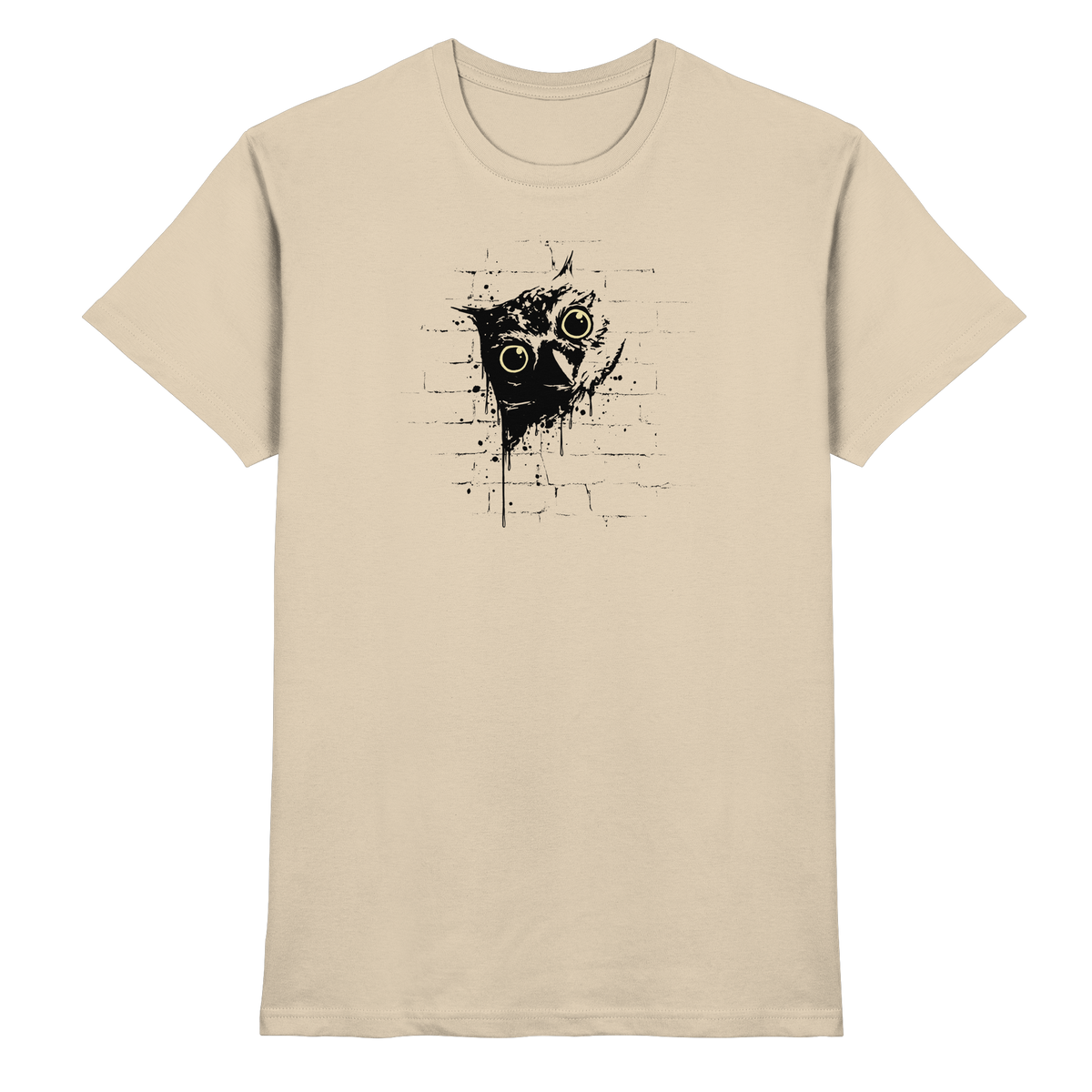 Lässige Street Art Eule - Premium Shirt