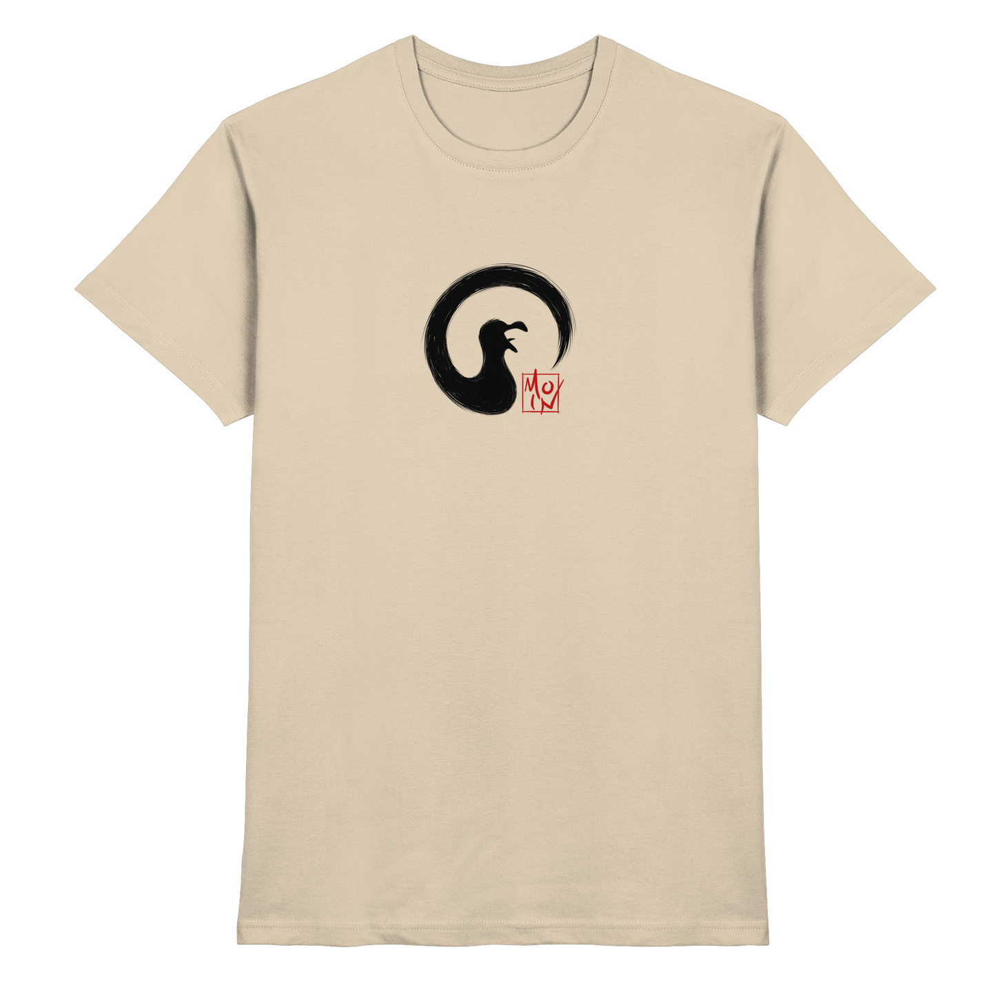 Moin kreischende japanische Enso Möwe - Premium Shirt