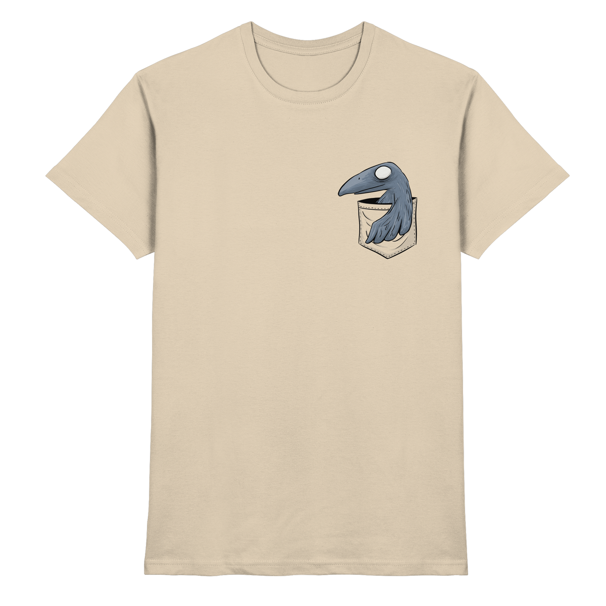 Grufti Rabe Krähe in der Tasche - Premium Shirt