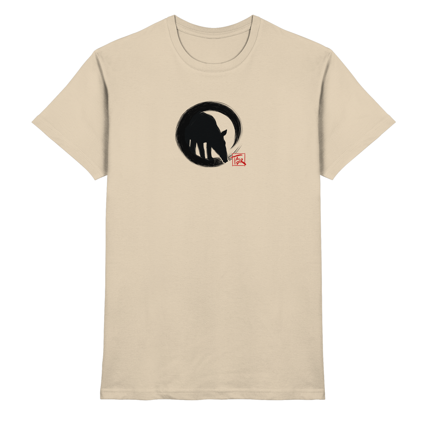 Zen Tapir im japanischen Enso Kreis - Premium Shirt
